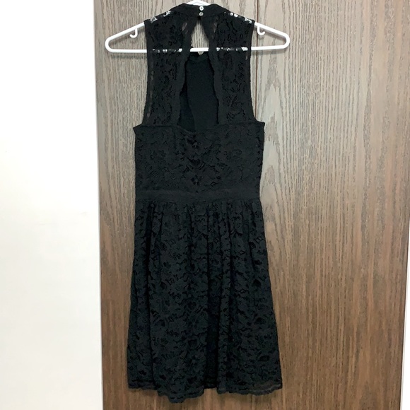 Hollister Little Black Lace Dress with Back Cutout - Picture 2 of 3